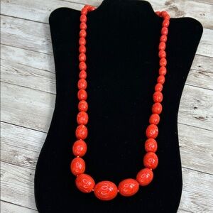 Kenneth Lane Orange Beaded Necklace